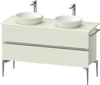 Immagine prodotto di Duravit Sivida Meuble sous-lavabo sur console, 2 tiroirs, poignée profilée chromée, 1315x475x548mm, SV4661010HH0000, SV4661010HH0000