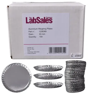 Alu-Wiegeschalen 93x8 mm, 100 Stück, Laborzubehör