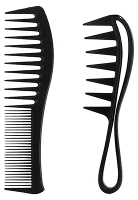Produktbild von Haarkamm Set 2 Stück mit breiten und feinen Zähnen für Styling und Entwirrung