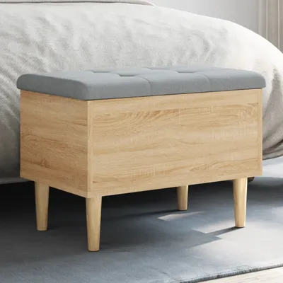 Produktbild von CLORIS Sitzhocker Sitzbank mit Stauraum Sonoma-Eiche 62x42x46 cm Holzwerkstoff, 13,1 kg