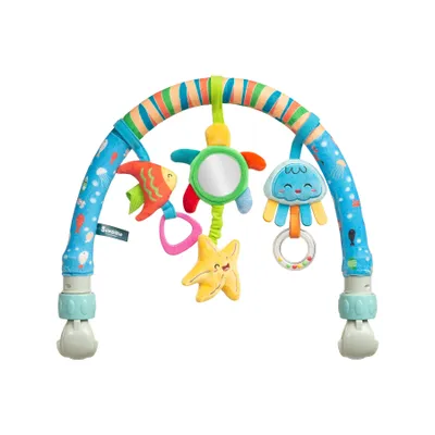 Produktbild von SENSILLO - Bogen Kinderwagen Spielzeug, Spielbogen, Kinderwagenkette Spielzeug, Ozean