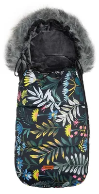 Sensillo Olaf Fußsack 100 × 45 cm, Blumenmuster, Fleece-Innenfutter