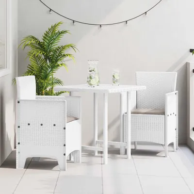 Immagine prodotto di vidaXL Sedia da giardino con cuscini, 2 pezzi, bianco, 53 x 49 x 85 cm, polipropilene