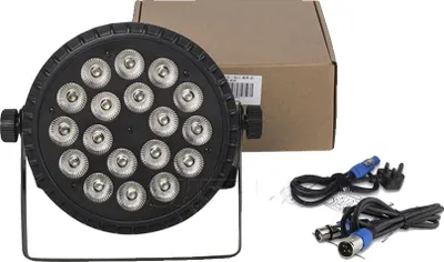 Obrázek produktu pro Jevištní reflektor, RGBWA UV, ovládání DMX, 18x18w, zástrčka EU