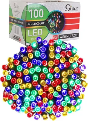 Zdjęcie produktu dla Lampki choinkowe 100 led zewnętrzne multikolor