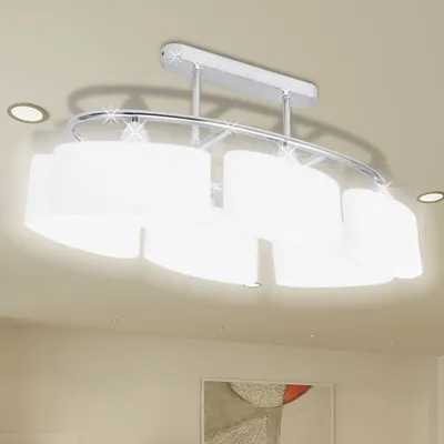 Zdjęcie produktu dla Nowoczesna Lampa Sufitowa, Elipsa Żarówki 6Xe14