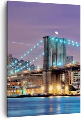 Produktbild von Bild auf Leinwand - Leinwandbild - Einteilig - Metropole Fluss Brücke Geschichte - 50x70cm - Wand Bild - Wandbilder - Leinwanddruck - Wanddekoration - Leinwand bilder - Wandbild - PA50x70-2600