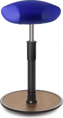 Produktbild von Sitz- Stehhocker Free Tall Triangel skai Kunstleder blau schwarz /Natur.
