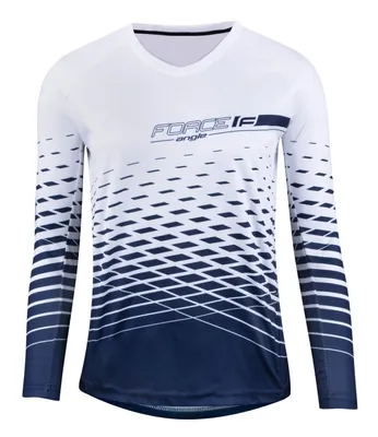 Produktbild von Force Angle MTB-Trikot Damen lang weiß und blau größe L