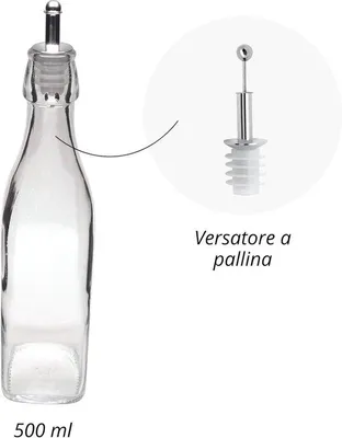 Image de Bouteille en acier inoxydable avec bouchon à bille, 500 ml - 25 x 25 x 61 cm - Joint en silicone