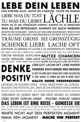 Produktbild von Lebe Dein Leben - Motivational Kunstdruck 2 - Poster Druck - 61x91,5 cm