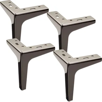 Produktbild von SOTECH Möbelfuß VICTOR 150 mm schwarz verchromt – Möbelbein Stahl (4 Stück)