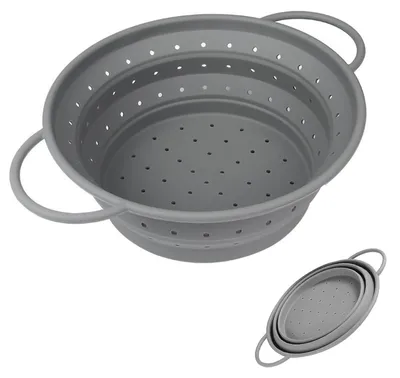 Image de Omgoods - Passoire pliable, diamètre 25,5 cm, passoire à pâtes en silicone