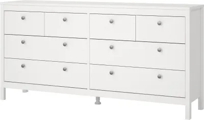 Produktbild von Madrid Kommode 8 Schubladen weiß.