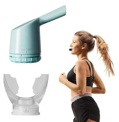 Immagine prodotto di Unyqoos®: Allenatore per la respirazione con resistenza regolabile – Dispositivo per l'allenamento che aumenta la capacità polmonare e la resistenza, in silicone, ideale per lo sport e la vita quotidiana