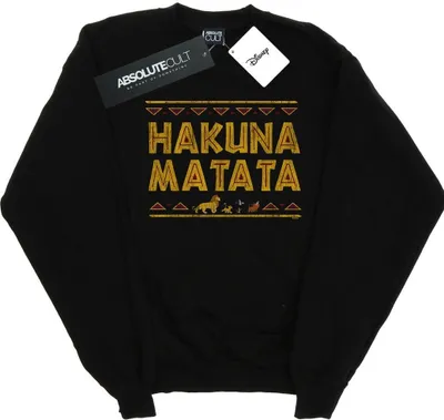 Produktbild von Disney - "The Lion King Hakuna Matata" Sweatshirt für Herren BI30419 (XXL) (Schwarz)