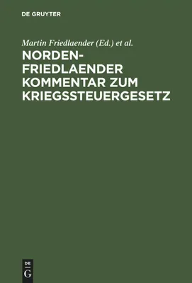 Produktbild von Norden-Friedlaender Kommentar zum Kriegssteuergesetz