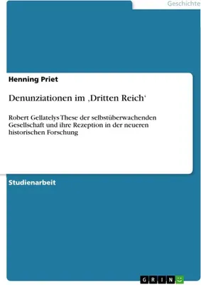 Produktbild von Denunziationen im 'Dritten Reich'