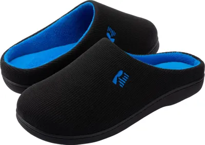 Produktbild von Herren Pantoffel mit Zwei-Farben-Design & Memory Foam | Atmungsaktive Hausschuhe mit anatomischer Fußbetteinlage für maximalen Komfort | Ideal für Lounge & Home-Office（EU:44-45）