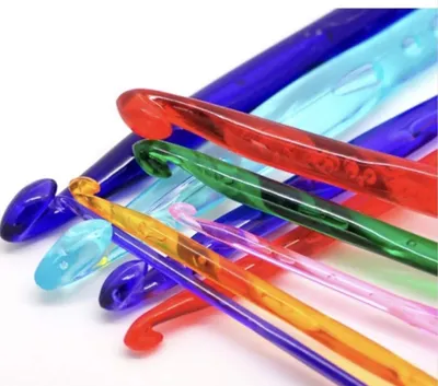 Häkelnadel-Set 9-tlg., Acryl, 3–10 mm, im Etui