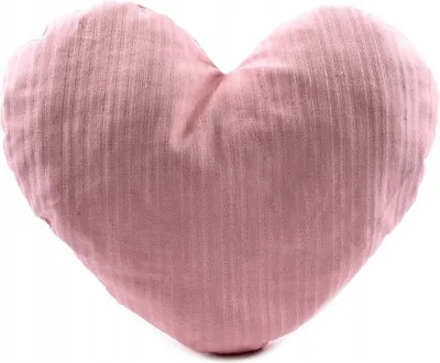 Produktbild von Herzkissen Plüsch Rosa 36x30cm - Romantisches Kuschelkissen Herzform Valentinstag Deko