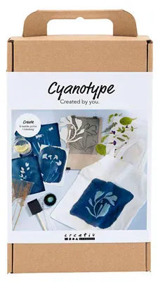 Produktbild von Creativ Company Hobby-Set Cyanotypie, Textil, blau, 1 Box