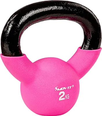 Produktbild von MOVIT Kettlebell Kugelhantel Kugelgewicht Schwunghantel Gusseisen 2kg pink