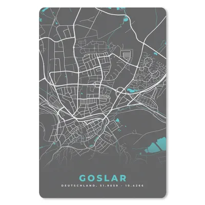 Produktbild von MuchoWow® Mauspad Mousepad Blau - Deutschland - Karte - Stadtplan - Goslar 40x60 cm - Mousepads - Maus Mat - Pad - Mausunterlage - Schreibtisch Accesoire