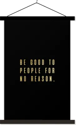 Produktbild von MuchoWow® Textilposter Zitat - Sprichwörter - Gold - Schwarz 120x180 cm mit schwarzem Rahmen - Fotos