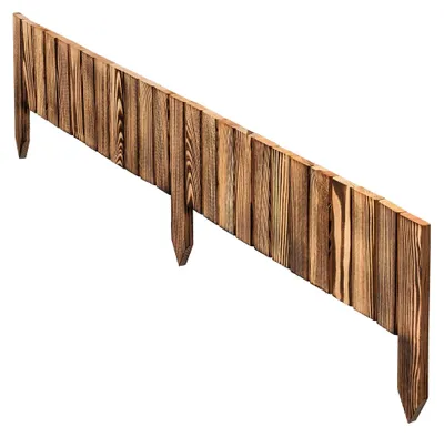 Image de Bordure de jardin pour parterres - Bordure de pelouse en bois 15 x 116 cm - Facile à installer - Décoration pour parterres et allées - Bronze