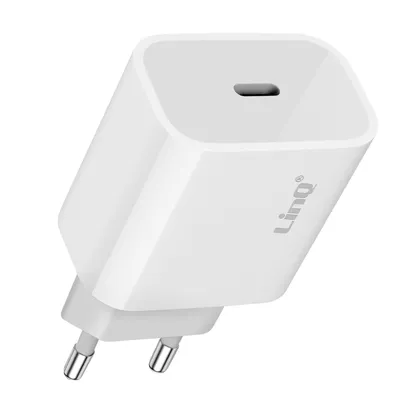 Immagine prodotto di LinQ, alimentatore Power Delivery USB-C da 20 W, bianco