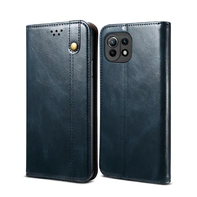 Obrázek produktu pro Pouzdro pro Xiaomi Mi 11 Lite, kožené flip pouzdro peněženka s funkcí stojánku modré