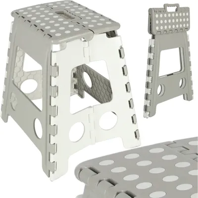 Produktbild von Rutschfester Klapphocker, Höhe 39 cm, hellgrau