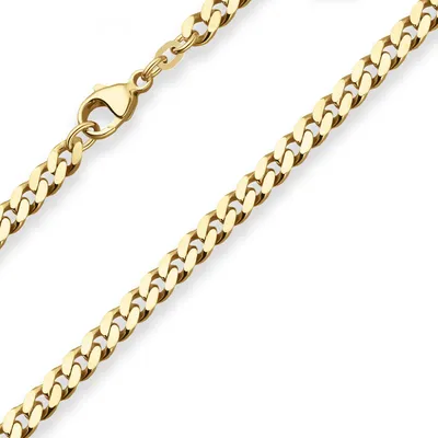 Produktbild von 4,7mm Panzerkette Goldkette Collier Halskette aus 585 Gold Gelbgold 50cm
