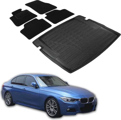 Produktbild von Kofferraumwanne Fußmatten Set Für BMW 3 Series F30 2011-2018 4 Türer Stufenheck