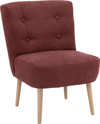 Produktbild von Sessel Kamle Bezug Flachgewebe Buche natur / rot 21645
