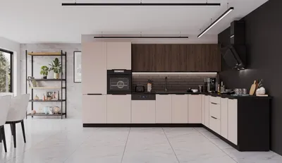 Produktbild von Winkelküche ARONA + MONZA 350x290 cm Küchenzeile Eckküche Küche Nußbaum Kaschmir