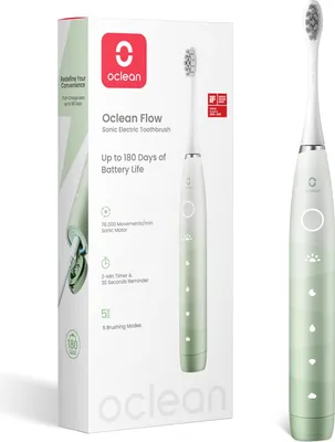 Image de Brosse à dents électrique Oclean Flow, autonomie de 180 jours, brosse à dents électrique sonique