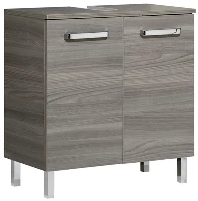 Produktbild von pelipal Waschtischunterschrank Quickset 912 BxHxT 60 x 62 x 33 cm Frontfarbe sangallo grau Holzdekor 912.016017