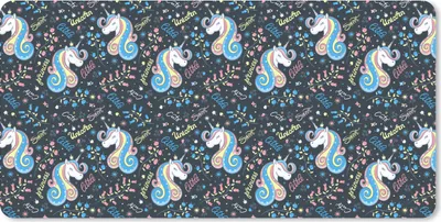 Produktbild von MuchoWow® Schreibtischunterlage Einhorn - Zitat - Regenbogen - Muster 80x40 cm - XXL Mauspad - Gaming Mauspad