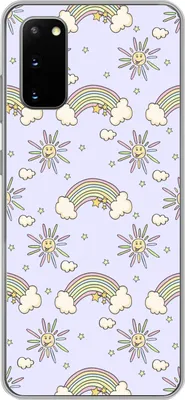 Produktbild von MuchoWow® Handyhülle Schutzhülle Hülle für Telefoonhoesje Samsung Galaxy S20 Mädchen - Regenbogen - Sonne - Muster - Mädchen - Kinder - Kinder - Kind Silikon Softcase Handy Hülle - Bild