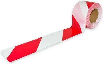 Produktbild von Absperrband 500 m Flatterband Warnband Signalband 500 m Trassenband in ROT WEISS