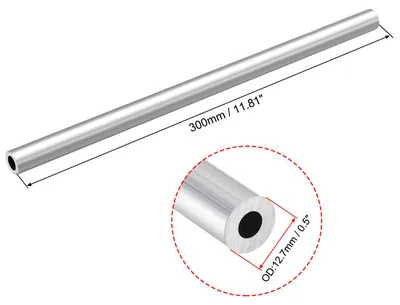 Produktbild von 6063 Aluminium Rohr 300mm L?nge Aluplatte Rundrohre, Aluminium Rundrohr 12.7mm Au?endurchmesser Aluprofil Rohre, Alurohr 6mm Innendurchmesser Aluminium Profil Metallrohr, 2 Stš¹ck