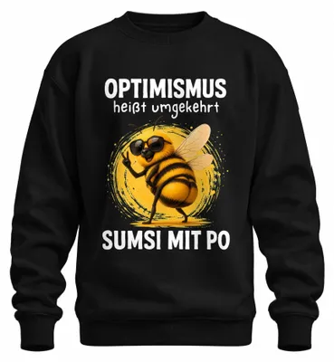 Zdjęcie produktu dla Optimismus – bluza z nadrukiem "Sumsi", z ironicznym napisem, czarna, rozmiar XL