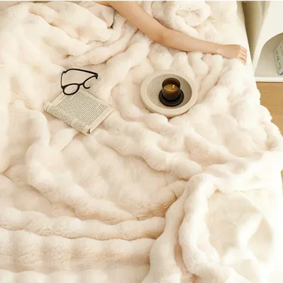 Immagine prodotto di Coperta per la casa in pile sintetico di coniglio Coperta di peluche 160x200 cm *non fa pelucchi e non perde peli*
