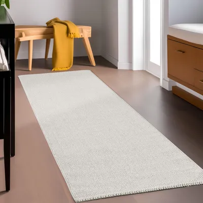 Produktbild von Homebyhome Teppich Wohnzimmer Uni Meliert Cut-Loop Design Kurzflor Modern Teppich Einfarbig Robust Pflegeleicht, Grösse: 80x250 cm