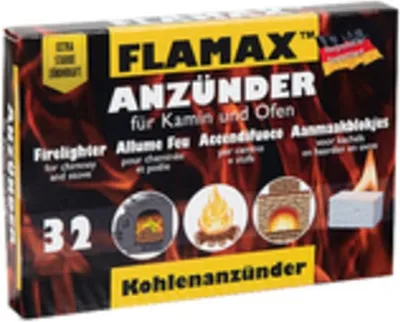 Produktbild von Schnelle Glut leicht gemacht: Kohleanzünder Würfel, 32 Stück – Ideal für Grill, Kamin & Lagerfeuer