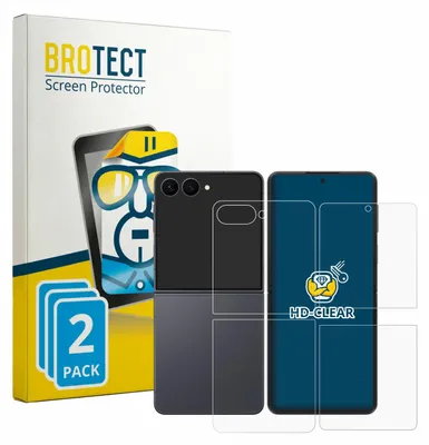 Produktbild von 2x Für Samsung Galaxy Z Flip 8 (Display+Rückseite) Schutzfolie BROTECT Displayschutz Display Schutz Folie Klar Transparent