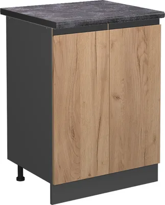 Image de Meuble bas de cuisine Vicco R-Line Chêne de force doré 60cm J-Shape, PT Anthracite, Model 46290