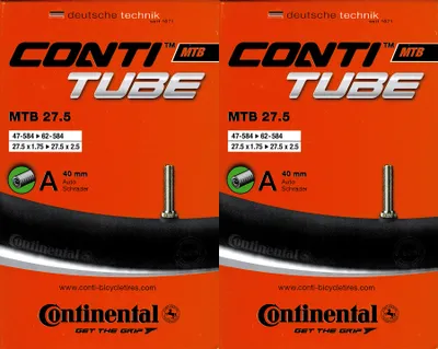 Produktbild von 2x Continental MTB 27,5 (650B) Schlauch 27.5 Zoll AV (47/62-584) AV 42mm